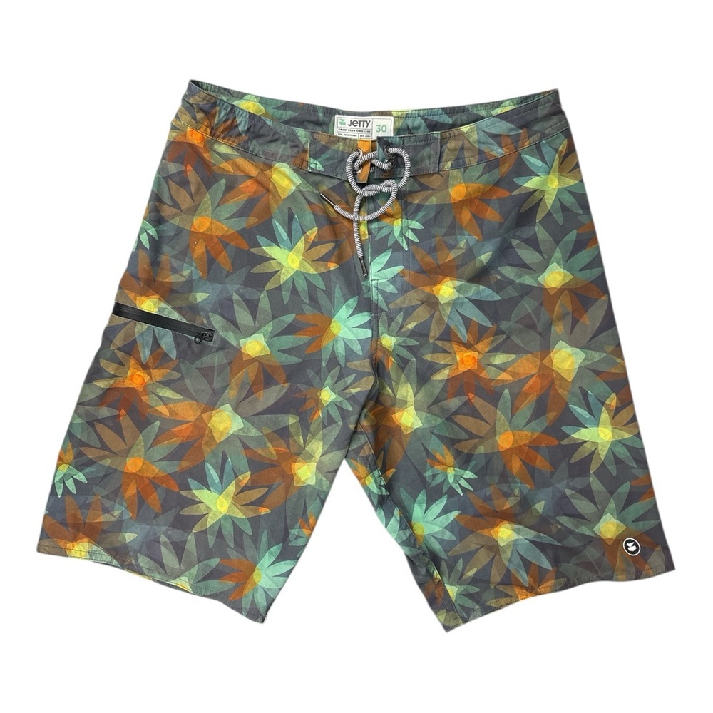 Jetty Supply Co Board Shorts Mens 30 Surf Swim Holyoke Stretch Beach